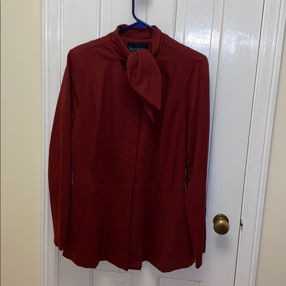 ELOQUII Merlot blazer